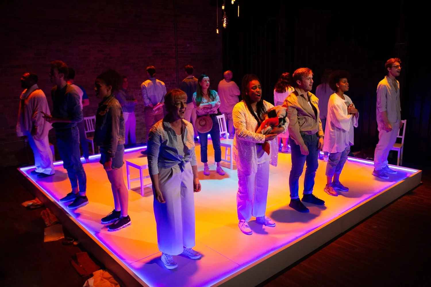 Fraser on stage in Elegies for Angels, Punks and Raging Queens