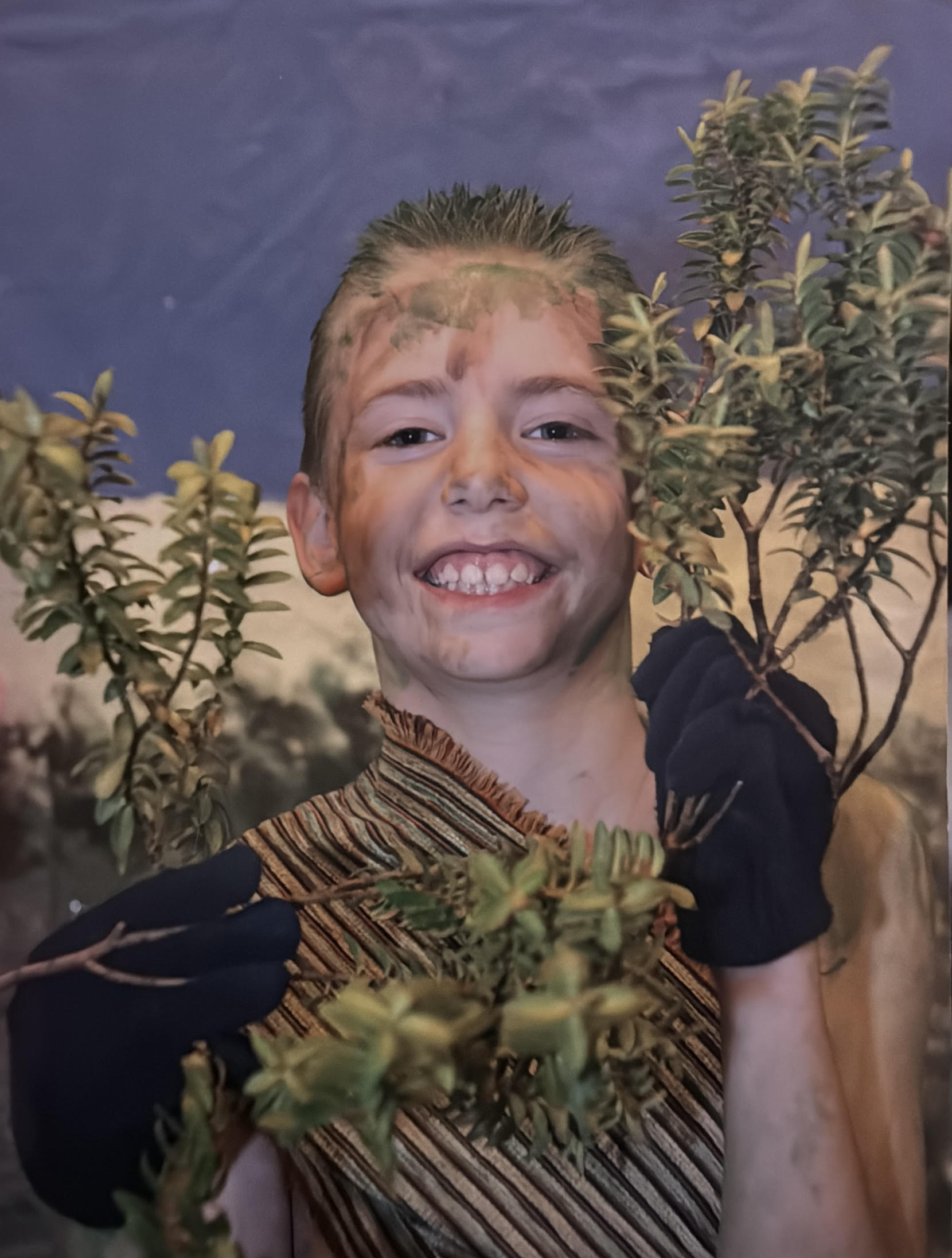 Childhood photo of Fraser Leigh Green as Puck in A Midsummer Night's Dream